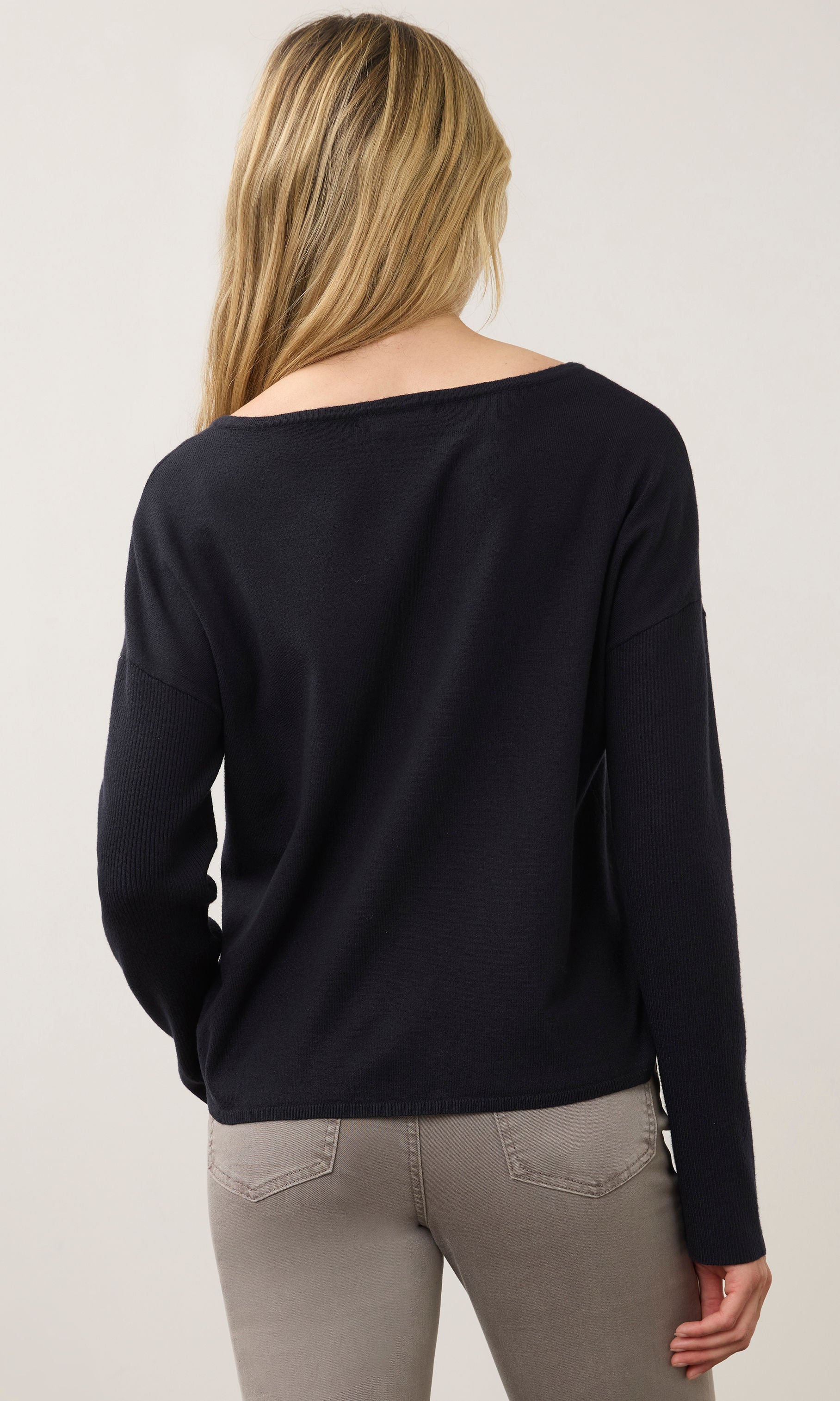 Multi-Button Henley Knit Sweater