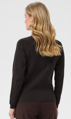 Button Detail Mock Neck Sweater