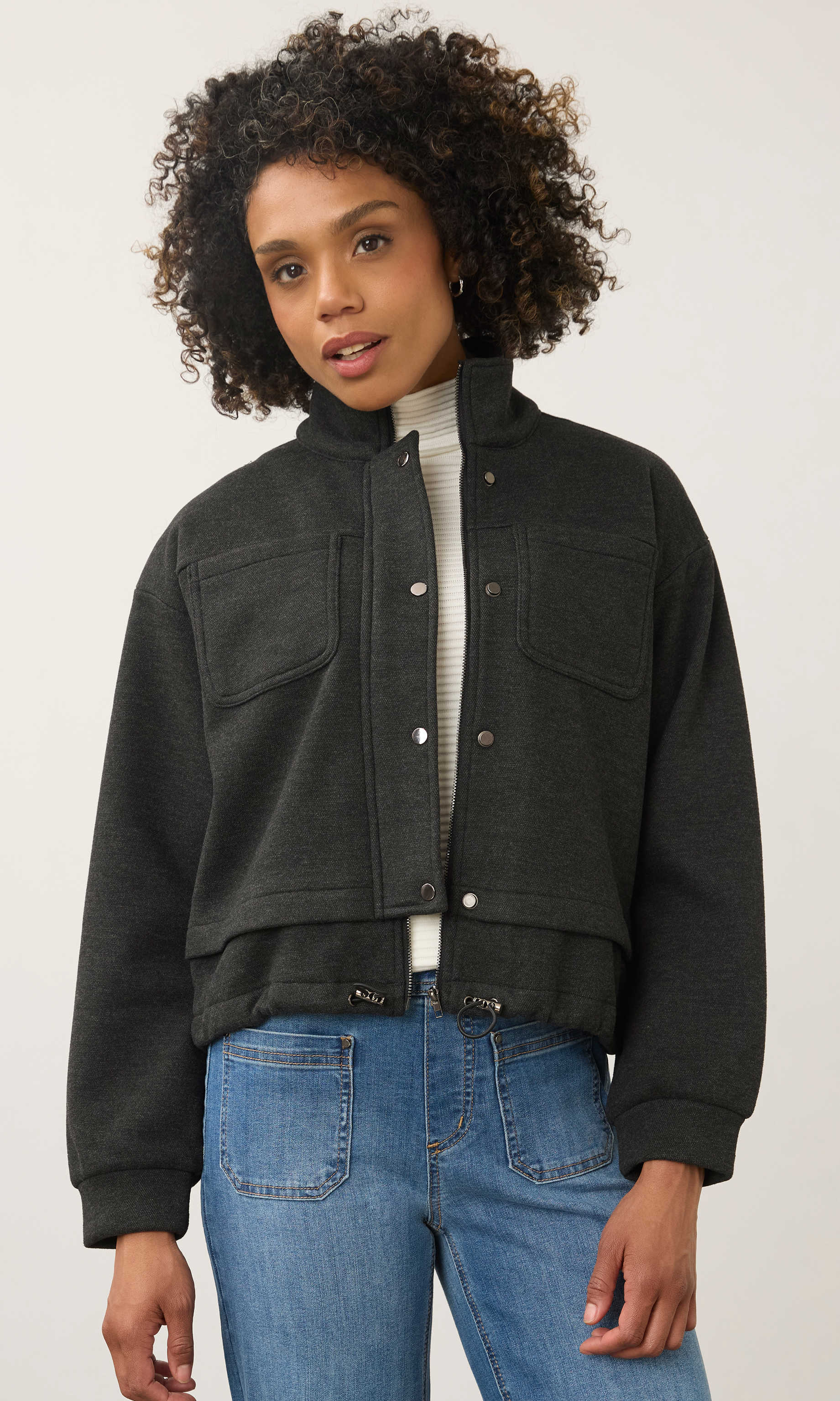 Snap Front Utility Jacket