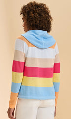 Open Knit Hooded Cardigan