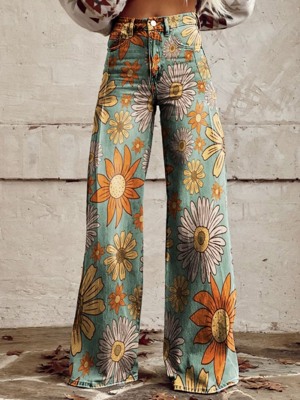 DAISY™ - Vintage Floral Wide-Leg Pants