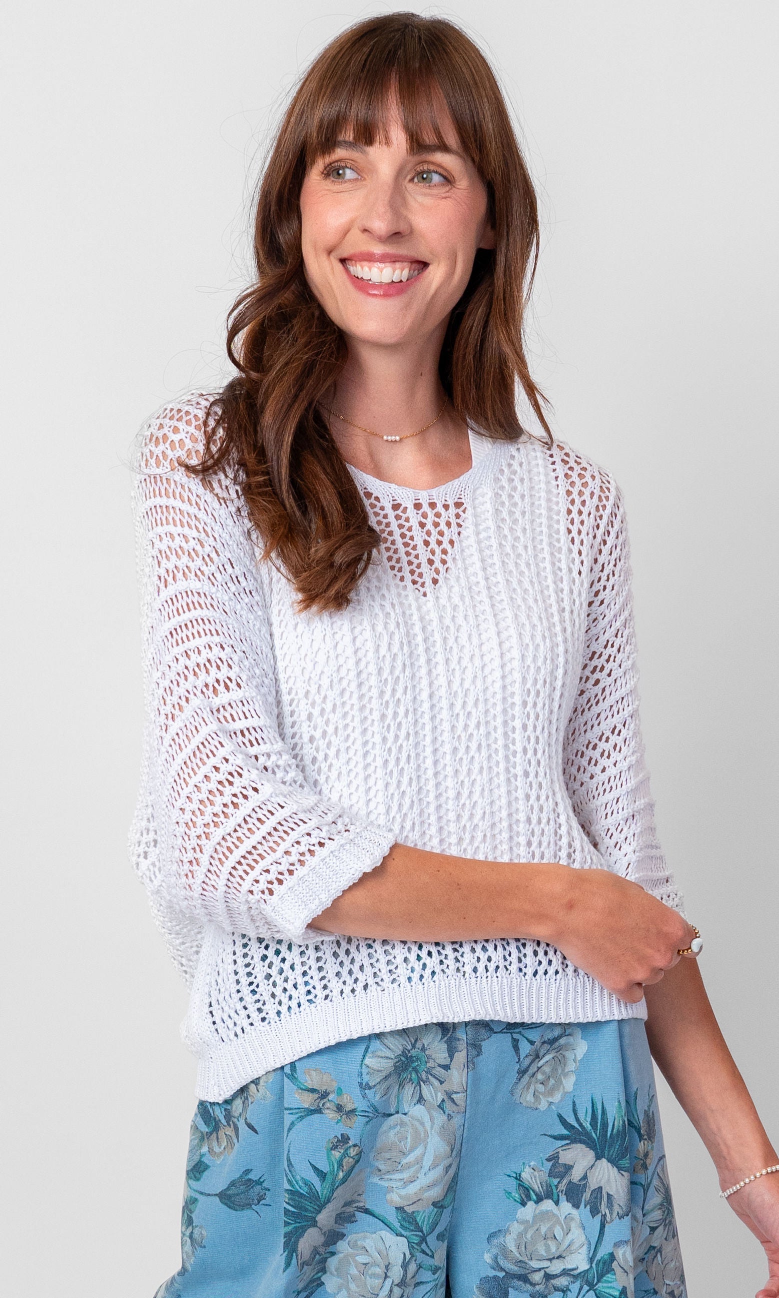 Open Knit Lightweight Pullover