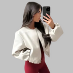 DHANE™ - Chic Long Sleeve Zipper Crop Top Jacket