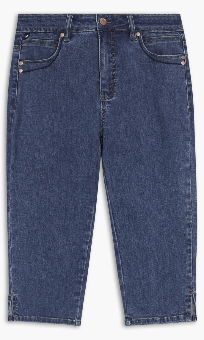 Classic Stretch Denim Capri