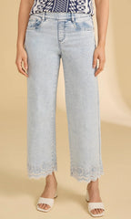 Scalloped Hem Crop Jean