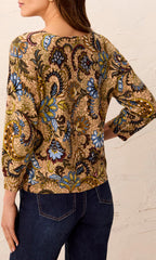 Paisley Floral Knit Sweater