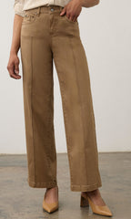 Pintuck Straight Leg Pant