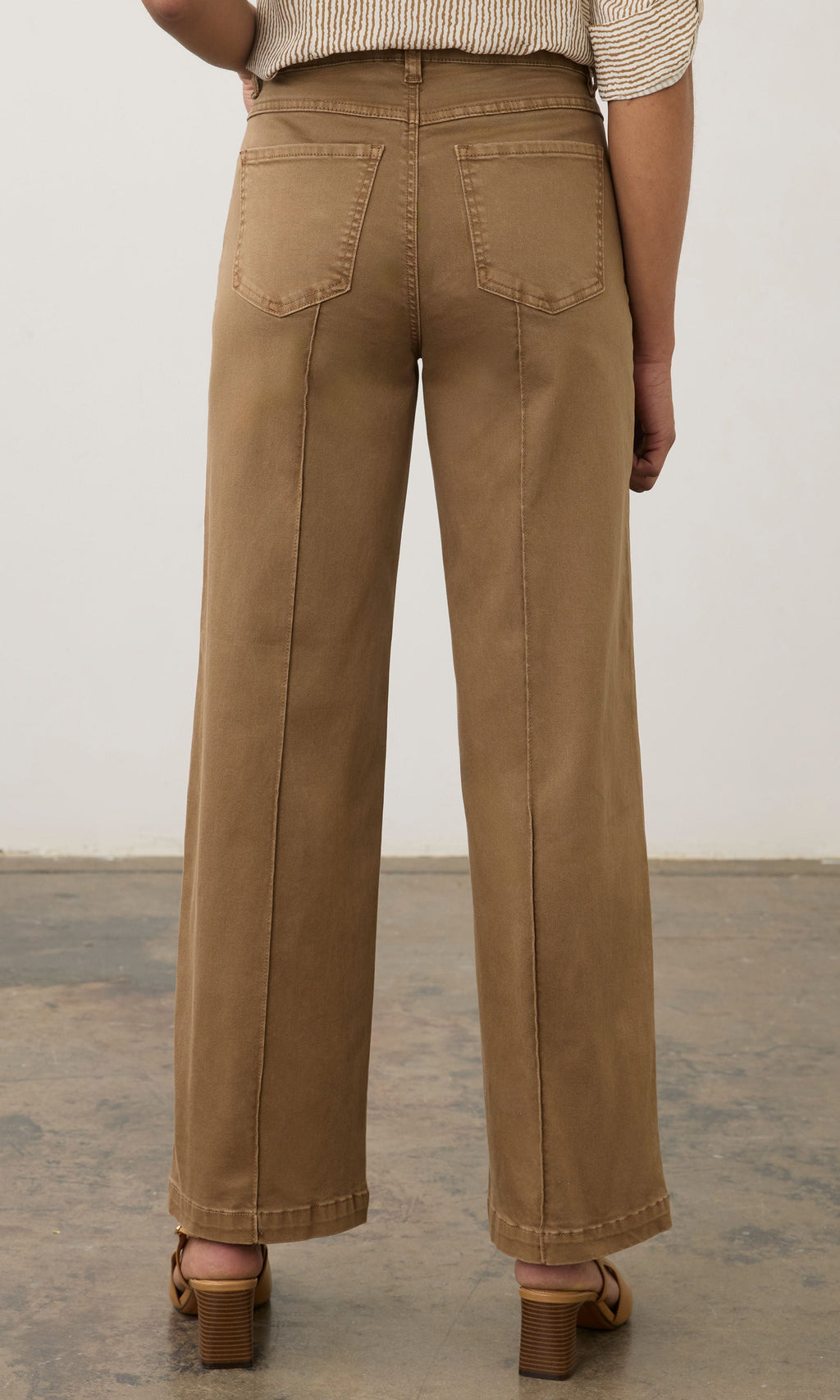 Pintuck Straight Leg Pant