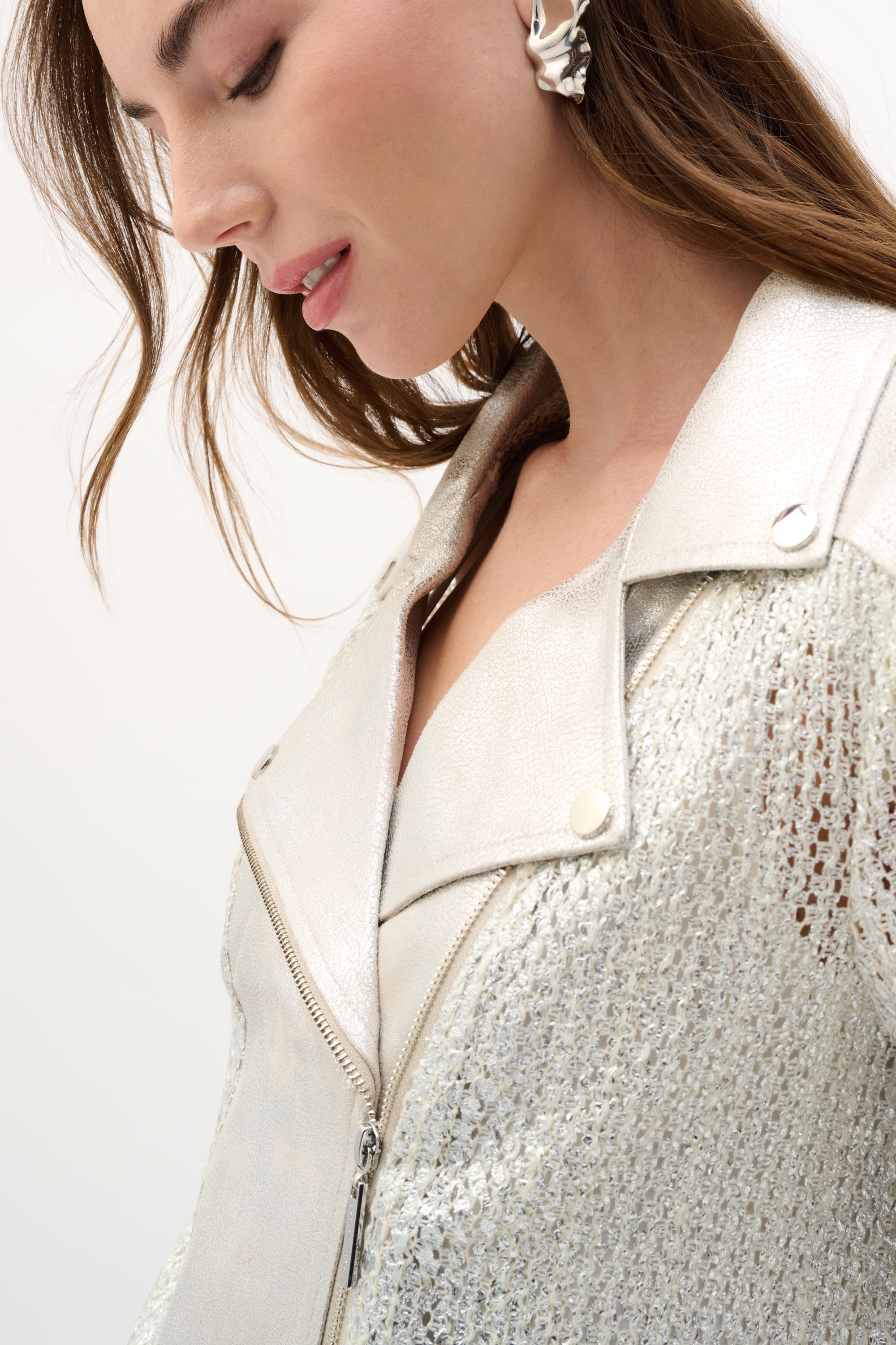 Ribkoff Metallic Moto Jacket