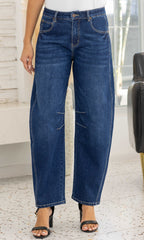 Seamed Barrel Leg Jeans