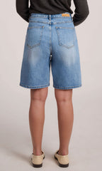 Relaxed Fit Denim Bermuda Shorts