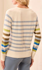 Multi Stripe Crew Neck Sweater