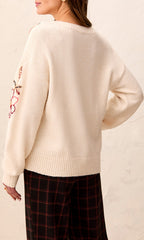 Floral Embroidered Sweater