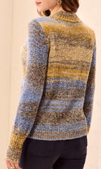 Space Dye Mock Neck Sweater