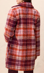Plaid Brushed Coat