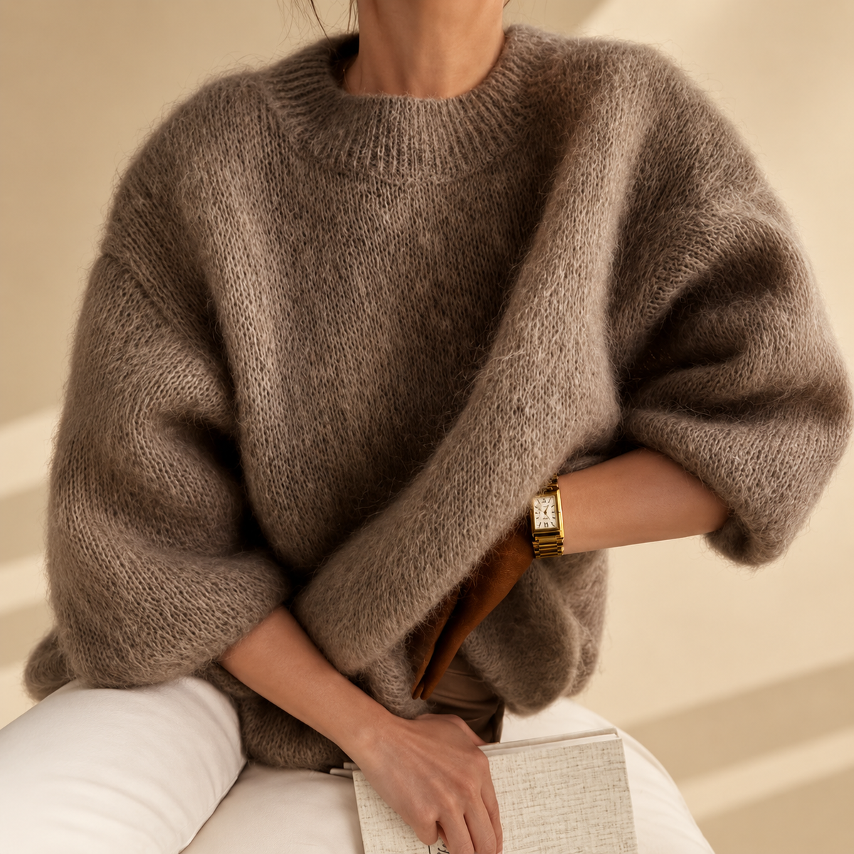 EMBER | SOLID COLOR CREW NECK SWEATER