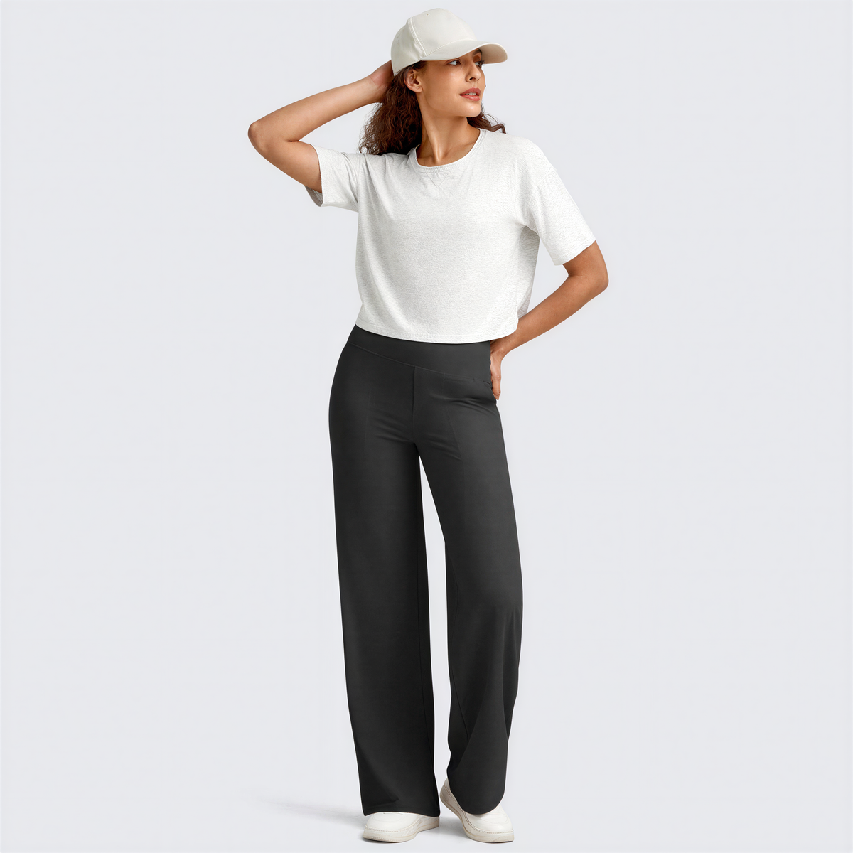 WHITNEY™ - Comfortable High-Waist Wide Leg Pants for Yoga and Outdoor Fun