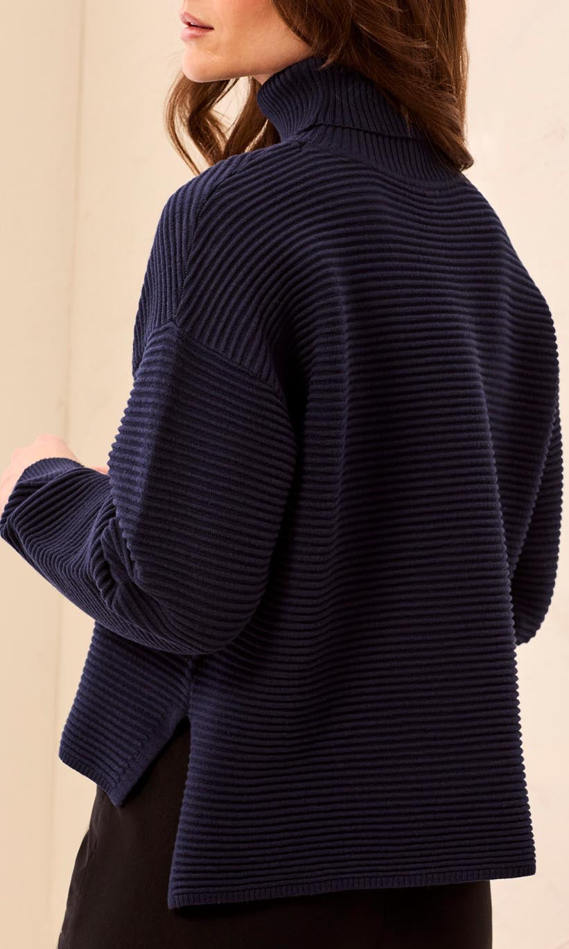 Ribbed Mock Neck Sweater