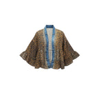 Leopard Print Ruffle Kimono