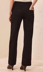 Triple Button Wide-Leg Jean
