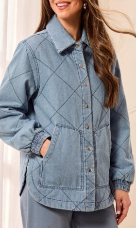 Quilted Denim Jacket