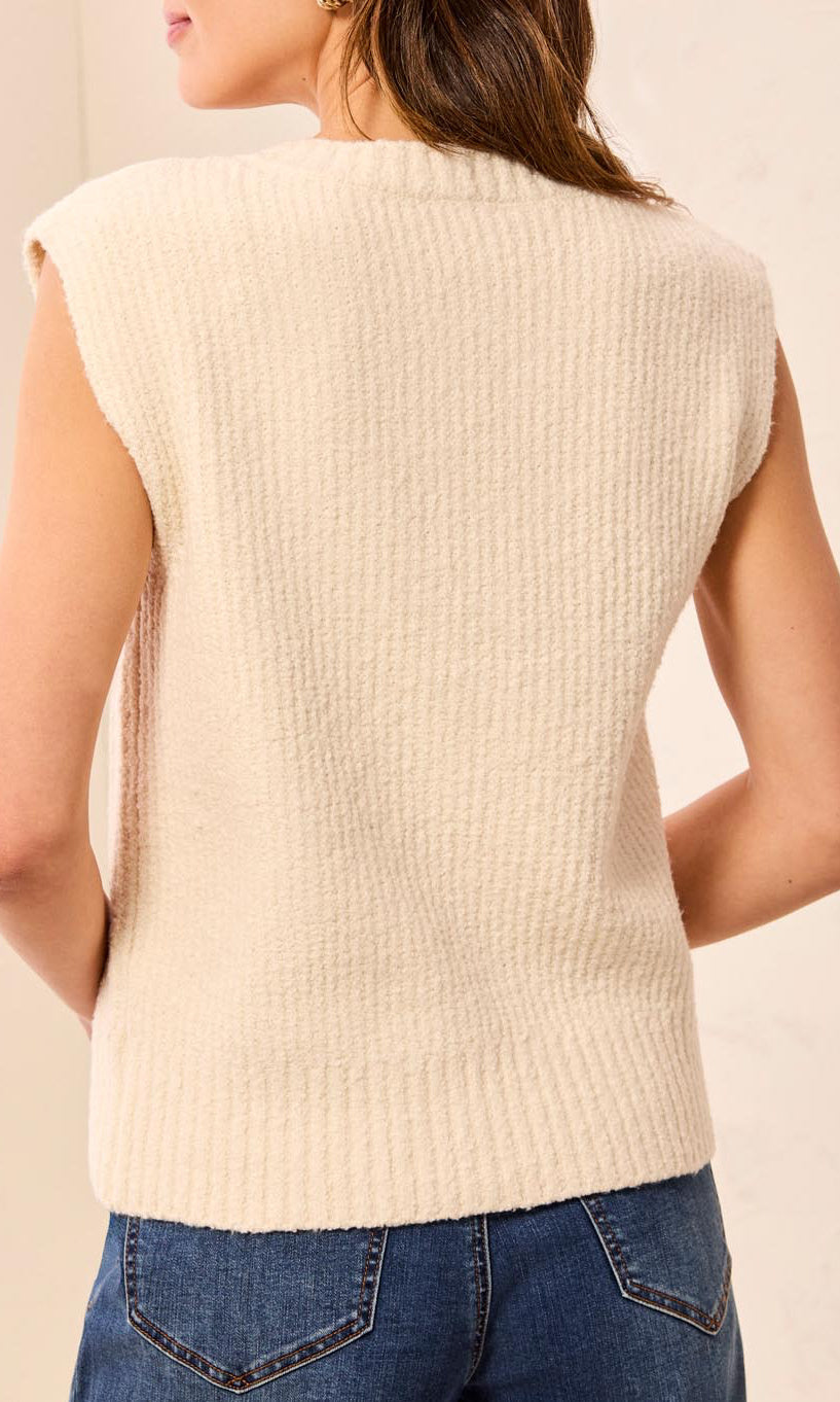 Split Neck Sweater Vest