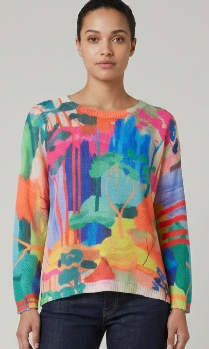 Abstract Landscape Knit Sweater