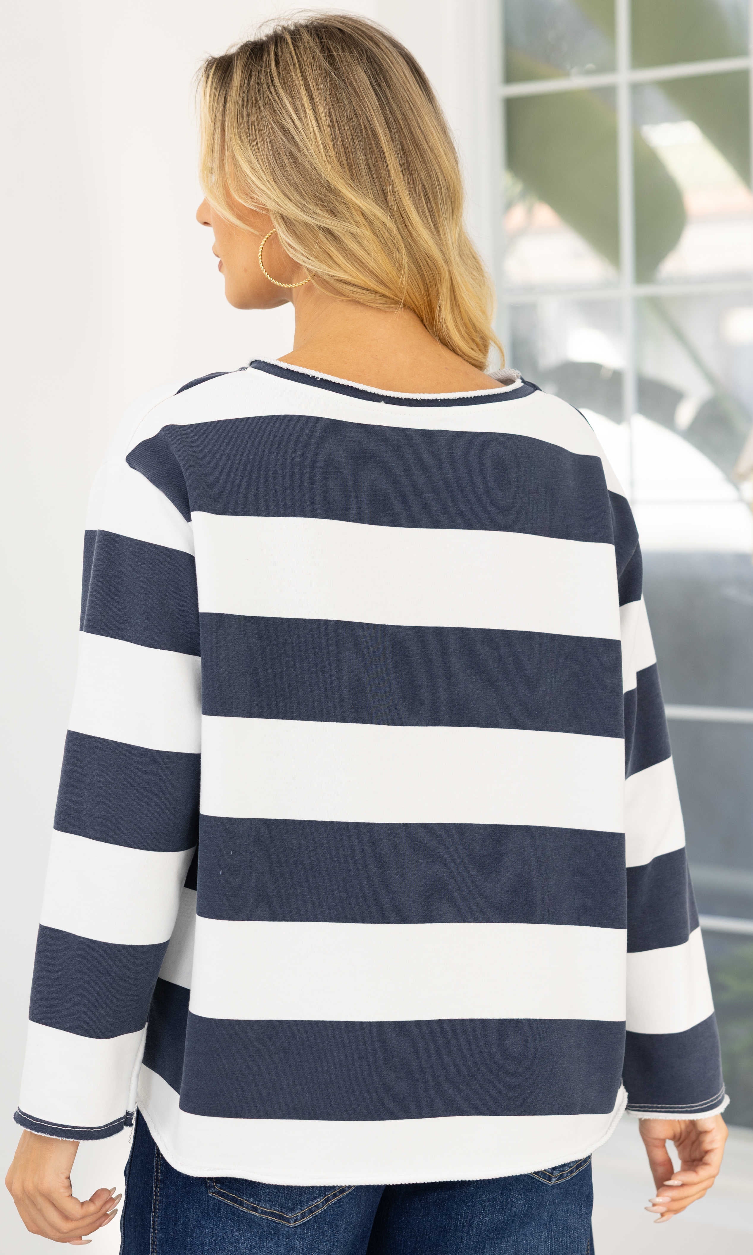Relaxed Stripe Sweatshirt