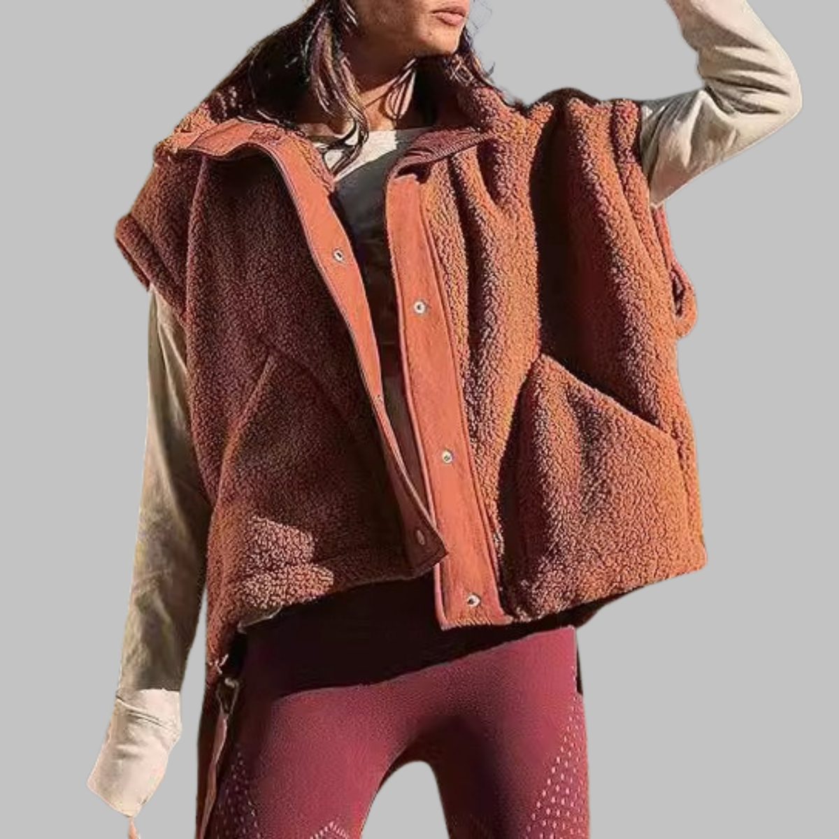 RAY™ - Comfy Warm Fleece Sleeveless Button Down Vest