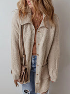 Button-Up Cardigan with Pockets