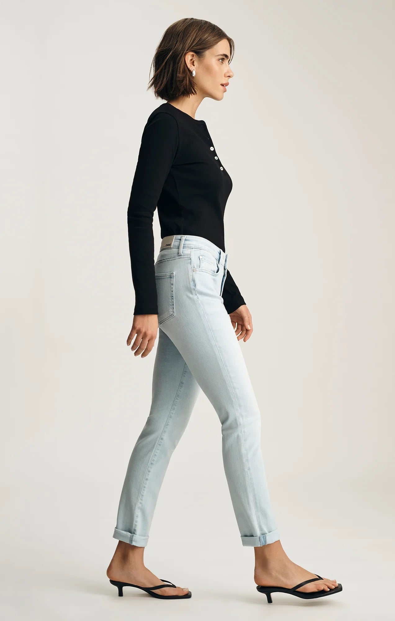 Slim Fit Cropped Stretch Denim Jeans