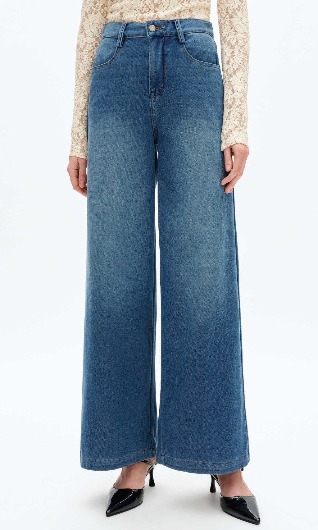 High Rise Wide Leg Jean