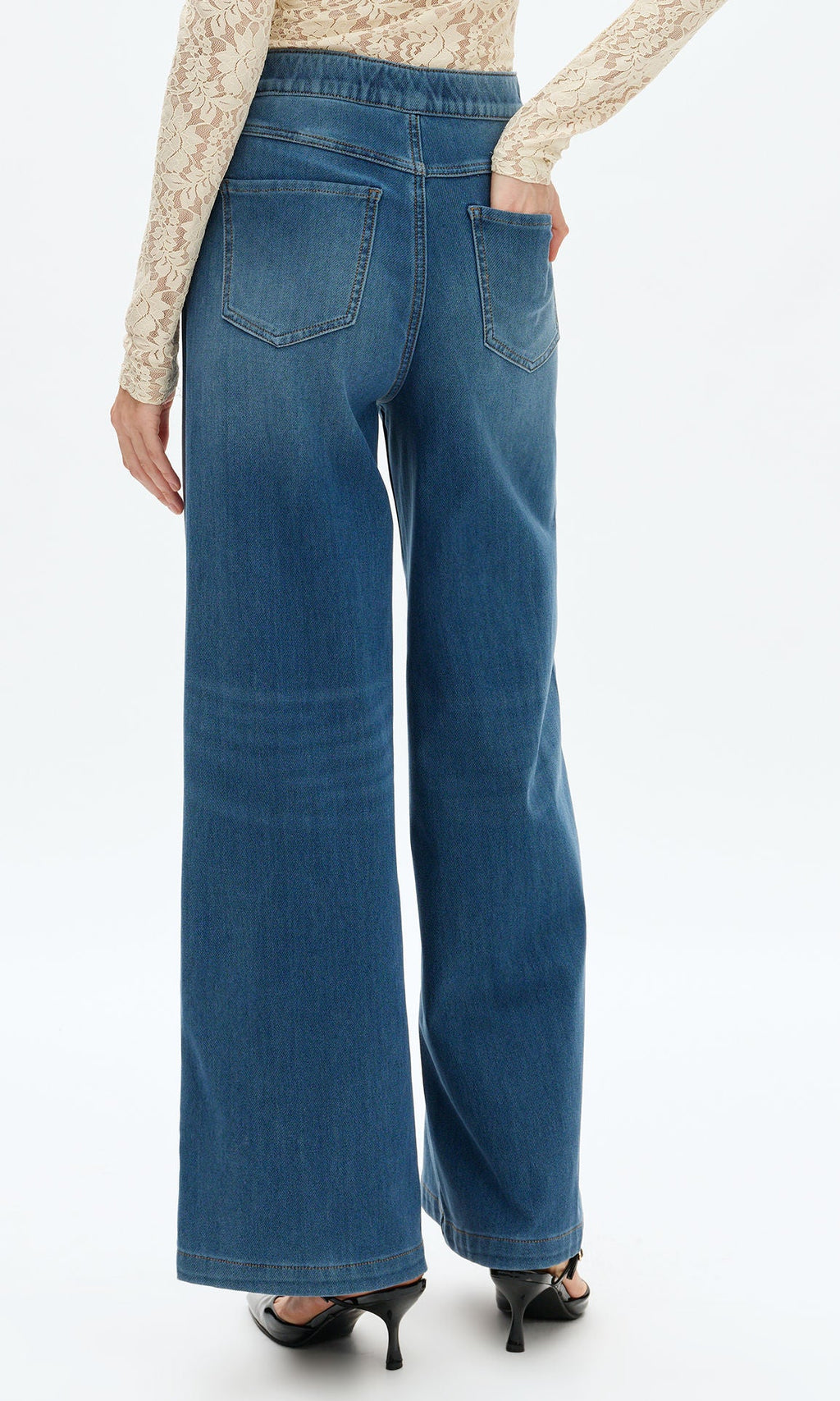 High Rise Wide Leg Jean
