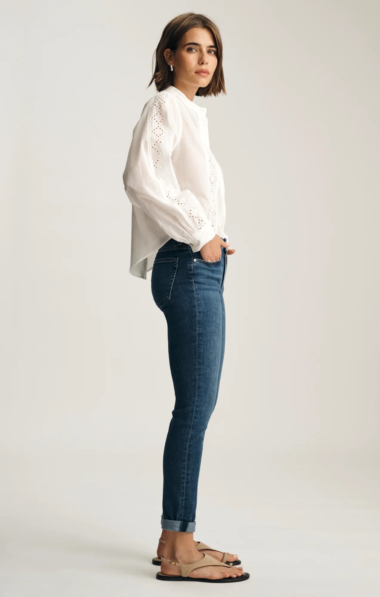 Mid-Rise Slim Stretch Denim Jeans