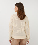 Floral Knit Crewneck Sweater
