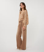 High-Rise Wide-Leg Cotton Denim Pants