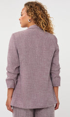 Checked Rhinestone Blazer