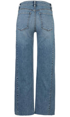 Double Button Wide Leg Crop Jean