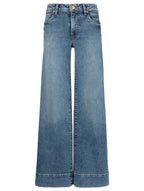 Wide-Leg Cropped Denim Jeans