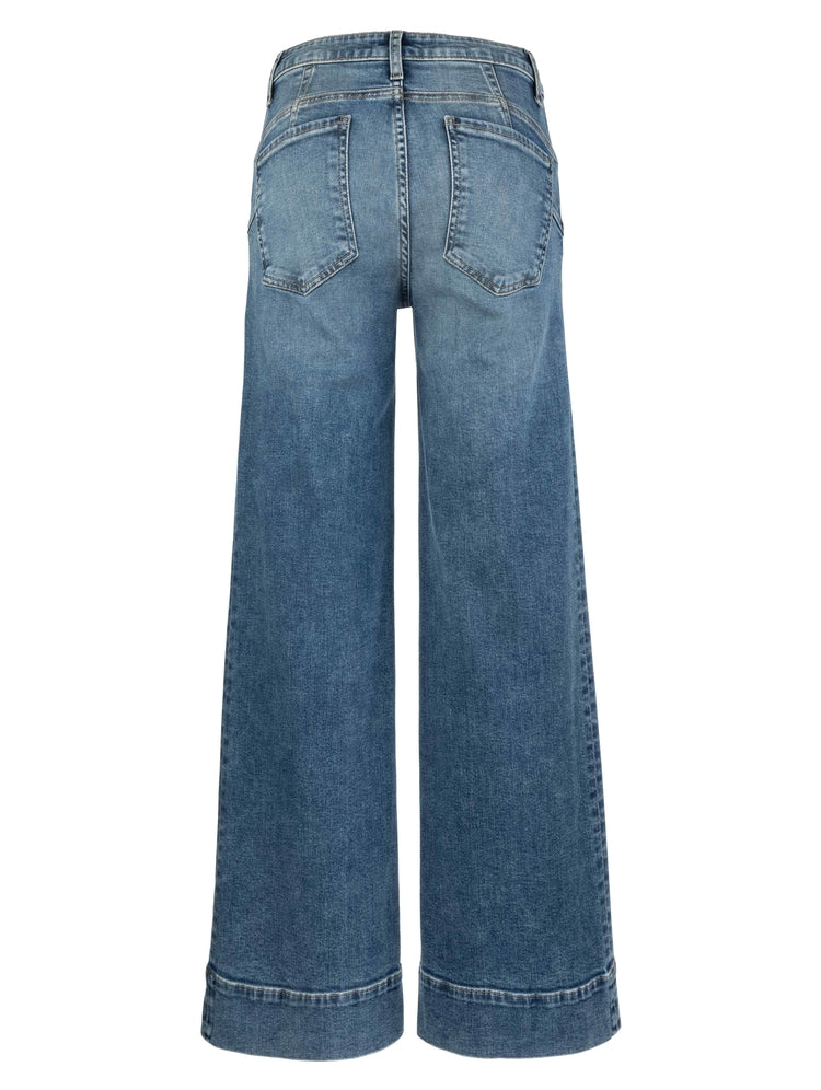 Wide-Leg Cropped Denim Jeans