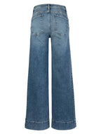 Wide-Leg Cropped Denim Jeans