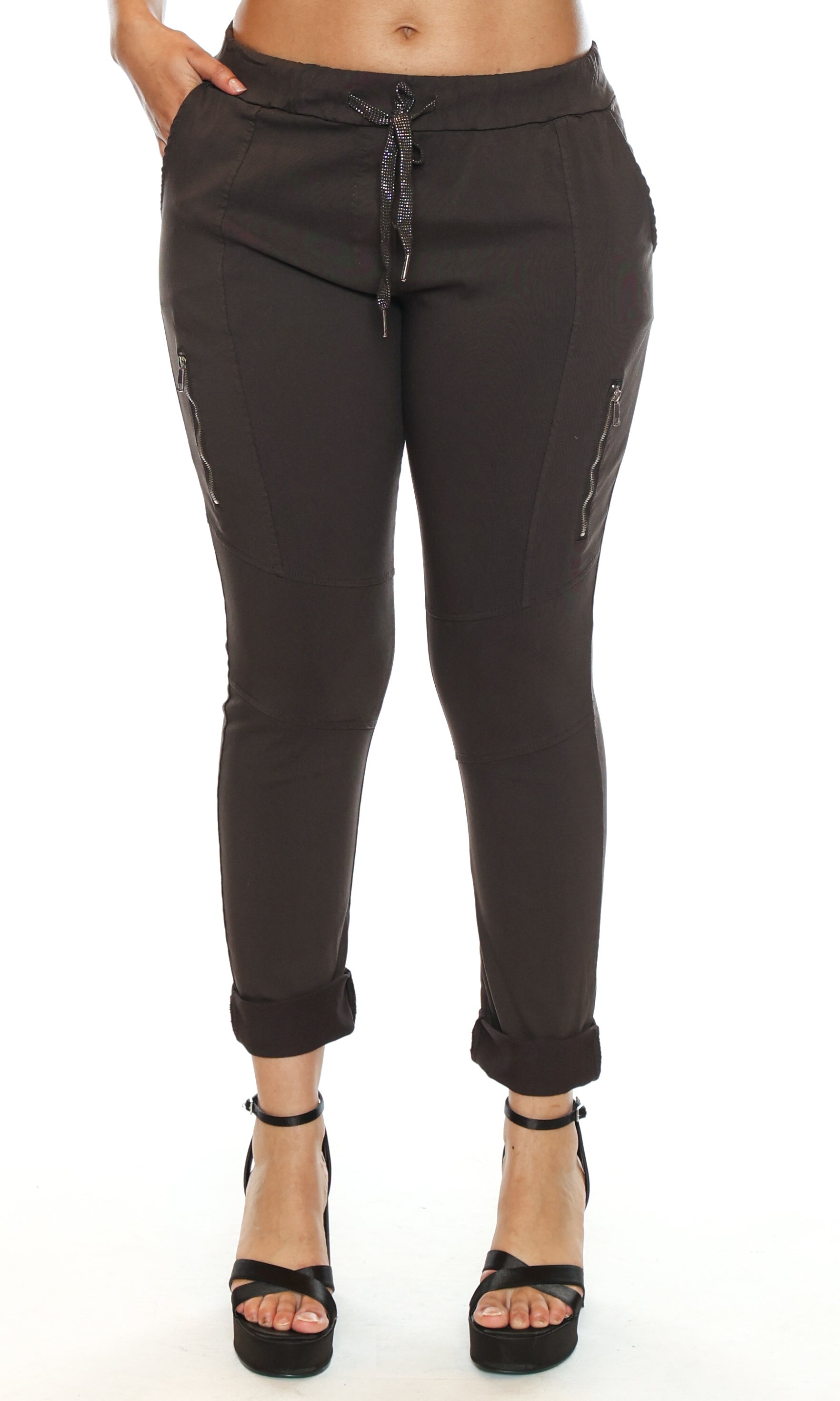 Zip Pocket Pull-On Pants