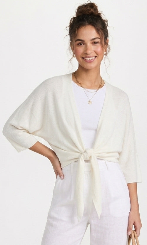 Tie Front Modal Knit Cardigan