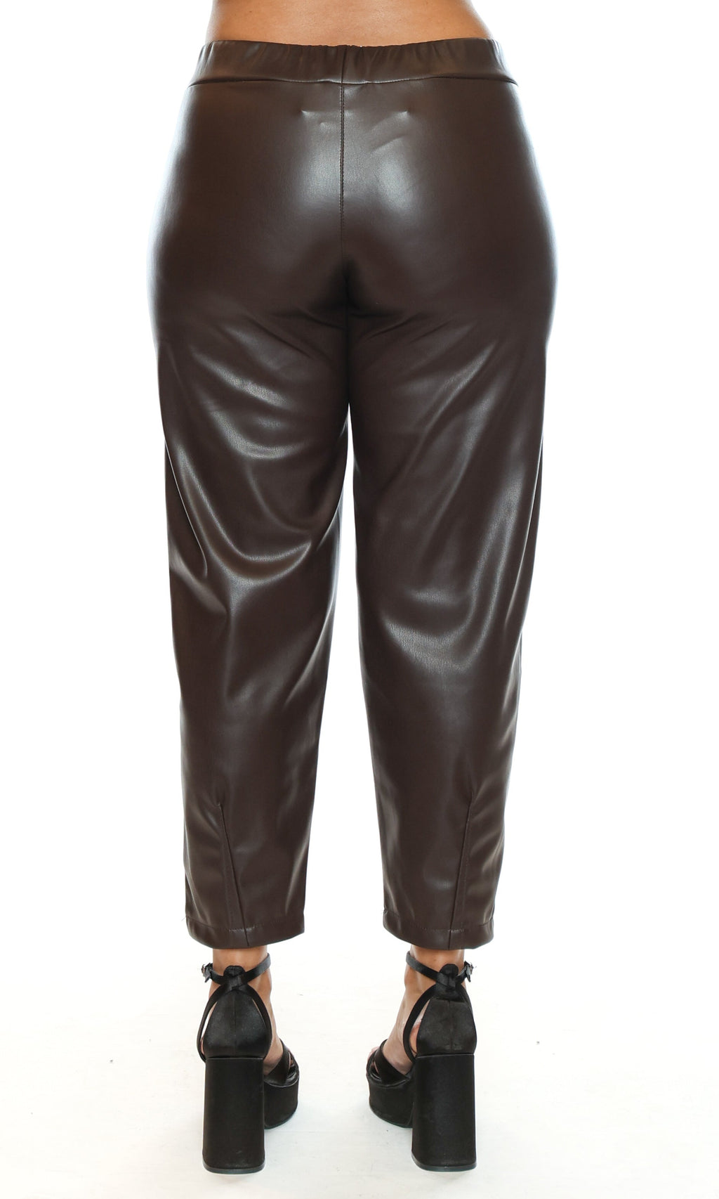 Faux Leather Pull-On Pants