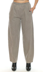 Cotton Barrel Leg Pants