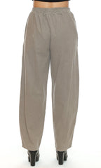 Cotton Barrel Leg Pants