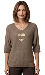 Heart Detail Knit Top