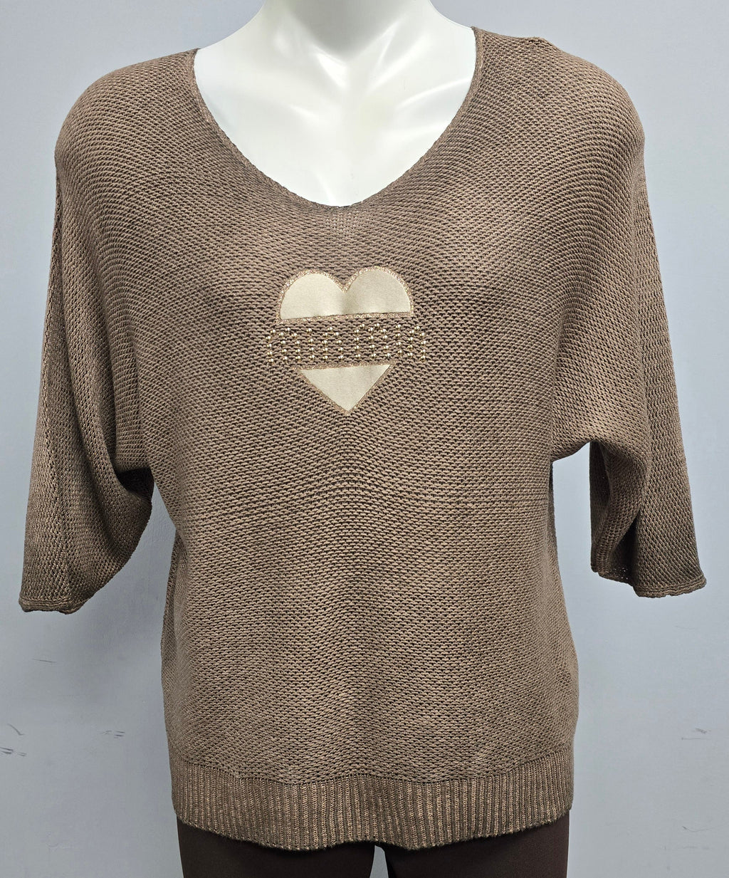 Heart Detail Knit Top