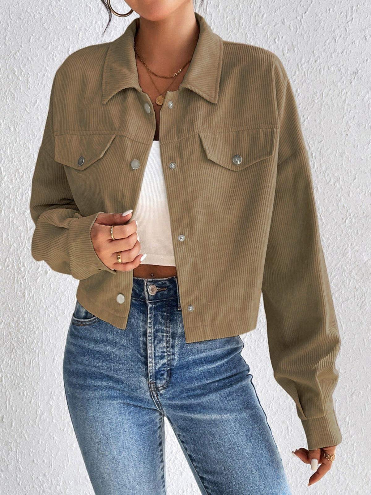TALLULAH™ – Vintage Collared Button-Up Jacket