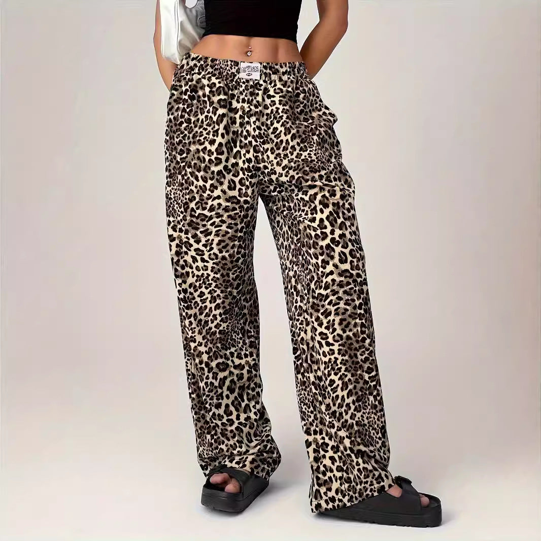 LIEZEL™ – Comfy Straight-Leg Leopard Print Pants